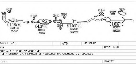 MTS C250125005240 Exhaust System